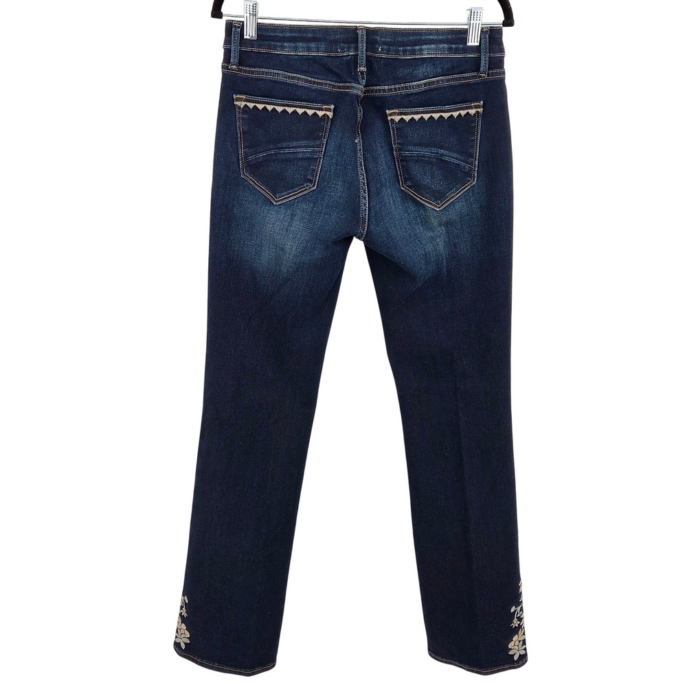 Driftwood Kelly Jazzy Daisy Embroidered Floral Boho Bootcut Dark Wash Jean 29x33 - Picture 5 of 14